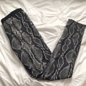 French Connection textured Snake Print Legging